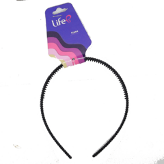 TIARA LIFE B PONTILHADA PRETA LARGA - comprar online