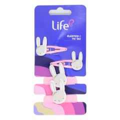 KIT ELÁSTICO E TIC TAC LIFE B KIDS COELHO C/4 - Life B