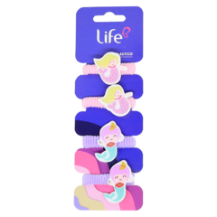 ELÁSTICO LIFE B KIDS SEREIA ROSA E ROXO C/4 - comprar online