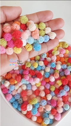 MINIS POMPOMS DE MALHA 1MM PACOTE 30 UNIDADES