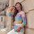 Cropped tricot arco íris - comprar online