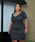 Vestido Malha Ribana Moda Plus Size - comprar online