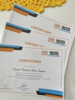 certificado impresso