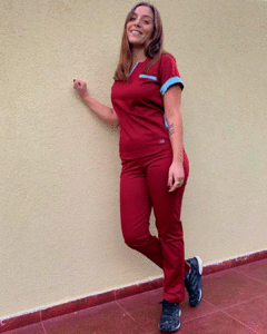 Ambo AMBER bordo combinado - tienda online