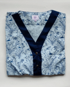 Imagen de Chaqueta LUNA azul flores