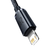A01200 - Cable USB-A a Lightning Crystal 2mts 2.4A (Black) - BASEUS