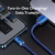 Imagen de A01201 - Cable USB-A a Lightning Crystal 2mts 2.4A (Blue) - BASEUS
