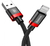 A00472 - Cable cafule USB-A a Lightning 3mts 2A (Black/Red) - BASEUS - FAVAR IMPORT