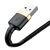 A00473 - Cable USB-A a Lightning Cafule 3mts 2A (Black/Gold) - BASEUS