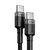 A01255 - Cable USB-C a USB-C Cafule 100w 2mts (Black/Grey) - BASEUS - FAVAR IMPORT