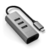 A01038 - Hub 3 Puertos USB-A / Ethernet (Space Gray) - SATECHI - tienda online