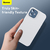 A00813 - Funda silicona MagSafe p/iPhone 12 Mini (White) + vidrio - BASEUS - tienda online
