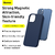 A00816 - Funda silicona MagSafe p/iPhone 12/PRO (Blue) + vidrio - BASEUS - FAVAR IMPORT