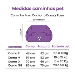 Caminha Para Cachorro Donuts Rosa - M na internet