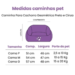 Caminha Dupla Face Para Cachorro Geometrica Preto e Cinza - G na internet