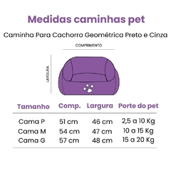 Caminha Dupla Face Para Cachorro Geometrica Preto e Cinza - M na internet