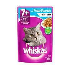 WHISKAS SACHÊ SABOR PEIXE/ PESCADO 7+ 85G