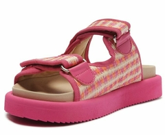 Papete birken Anacapri Papete Rosa E Laranja Velcro - Rivan Store - Especializada em multimarcas de Moda