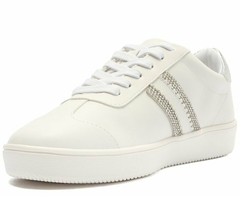 Tenis Anacapri De Amarrar Branco Duas Listra Glam Prata Mari - comprar online