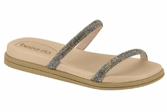 Chinelo Rasteira Strass Beira Rio Feminino Bege