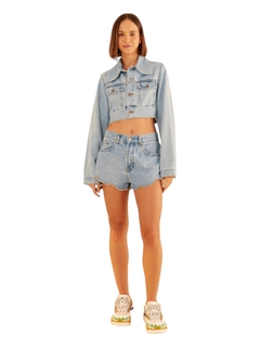 jaqueta Farm jeans mini