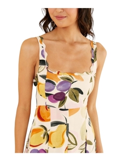 vestido Farm cropped estampado vento de fruta na internet