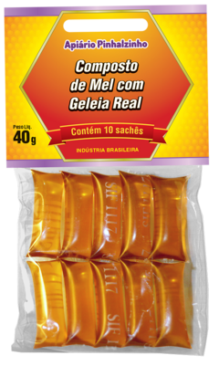 Sachê Mel com Geléia Real - Cartela com 10 unidades