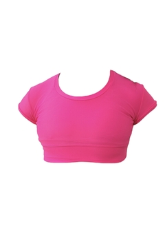 TOP MANGA CORTA NIÑA FUCSIA LYCRA®