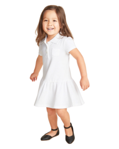 Vestido Polo Branco OLD NAVY - Toddler Girl (2 a 7 Anos) na internet