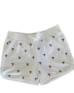 Short Branco Corações TOMMY HILFIGER - Girl (8 a 16 Anos)