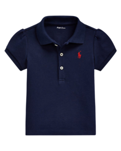 Camiseta Polo Azul Marinho RALPH LAUREN - Bebê Menina