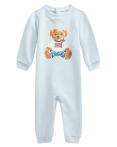 Macaquinho Pijama Azul Claro Polo Bear RALPH LAUREN - Bebê