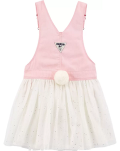 Vestido Jardineira Bunny Tule Rosa OSHKOSH - Menina - comprar online