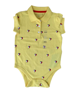 Bodysuit Amarelo Corações TOMMY HILFIGER - Baby Girl (0 a 24 Meses)