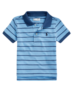 Camiseta Polo Listrada Azul RALPH LAUREN - Bebê Menino - comprar online