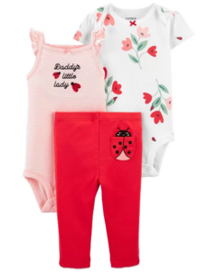 Conjunto 3 Peças Daddy's Little Lady CARTER'S - Bebê Menina - loja online