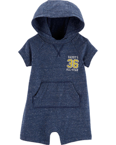 Romper Azul com Capuz Daddy's 36 All-star CARTER'S - Bebê Menino