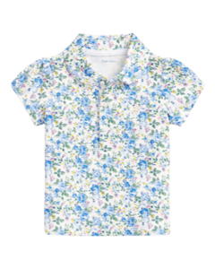 Camiseta Polo Branca Floral RALPH LAUREN - Bebê Menina