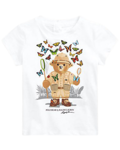 Camiseta Branca Polo Bear Butterfly Hunting RALPH LAUREN - Bebê Menina - comprar online