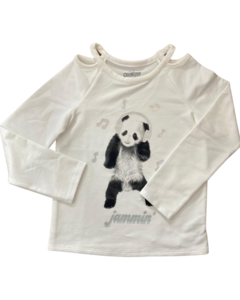 Camiseta Manga Longa Panda OSHKOSH - Toddler Girl (2 a 7 Anos) - Baby Bens Importados | Roupas Infantis de Qualidade