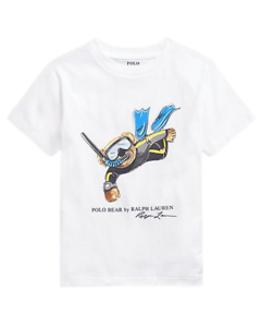 Camiseta Branca Polo Bear Diving RALPH LAUREN - Menino - comprar online