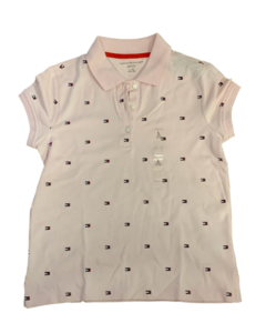 Camiseta Polo Rosa Logo TOMMY HILFIGER - Girl (8 a 16 Anos)