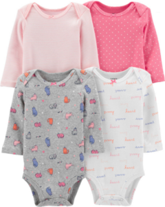 Kit Body 4 Peças Variadas CARTER'S - Bebê Menina - comprar online