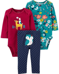 Conjunto 3 Peças Floral Animais CARTER'S - Bebê Menina