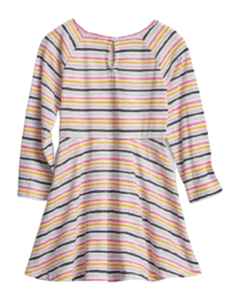 Vestido Manga Longa Listrado GAP - Toddler Girl (2 a 7 Anos) - Baby Bens Importados | Roupas Infantis de Qualidade