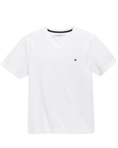 Camiseta Gola V Branca TOMMY HILFIGER - Menino