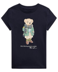 Camiseta Azul Marinho Polo Bear Scarf RALPH LAUREN - Menina