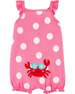 Romper Rosa com Bolinhas Crab CARTER'S - Bebê Menina - comprar online