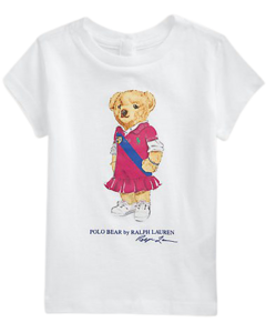 Camiseta Branca Polo Bear RALPH LAUREN - Bebê Menina