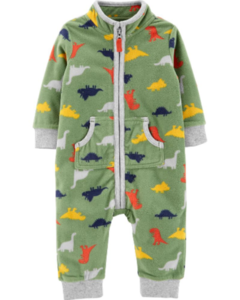 Macaquinho Pijama Verde Fleece Dinossauro CARTER'S - Baby Boy (0 a 24 Meses)